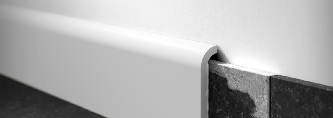 Plinta polimer dur CF1:finisaj minimalist, rezistent la umezeală și impact