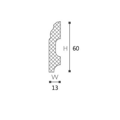 Plinta polimer dur FB1 60X13X2000    Plinta polimer dur FB1 60X13X2000