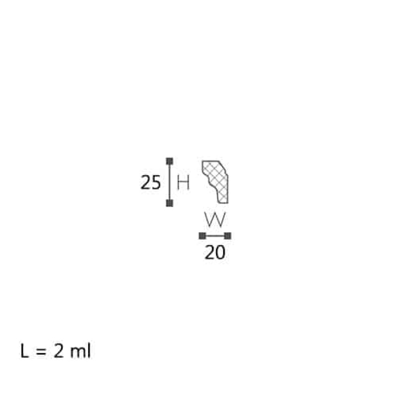 CORNISA DECORATIVA NOMASTYL E 25X17X2000