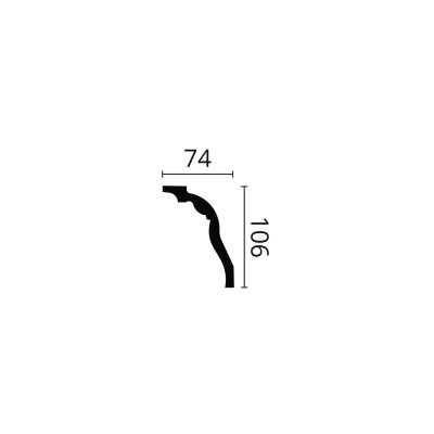 Cornisa decorativa poliuretan Z3 106x74x2000          Cornisa decorativa poliuretan Z3 106x74x2000