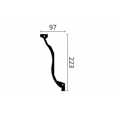 Cornisa decorativa poliuretan Z7 223x97x2000          Cornisa decorativa poliuretan Z7 223x97x2000