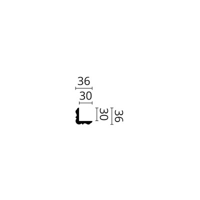 Coltar decorativ perete Wallstyl WE2 38X38X2000   Coltar decorativ perete Wallstyl WE2 38X38X2000