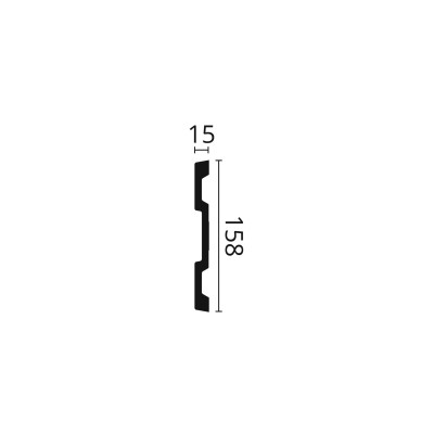 Brau decorativ poliuretan Z61 158x15x2000          Brau decorativ poliuretan Z61 158x15x2000