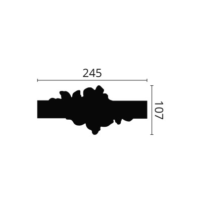 Set ornament decorativ caroiaje accesoriu Arstyl z104 pentru profil Z10- 2 BUC.   Set ornament decorativ caroiaje accesoriu Arstyl z104 pentru profil Z10- 2 BUC.