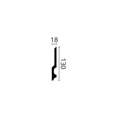 Plinta polimer dur FD22 130X18X2000    Plinta polimer dur FD22 130X18X2000