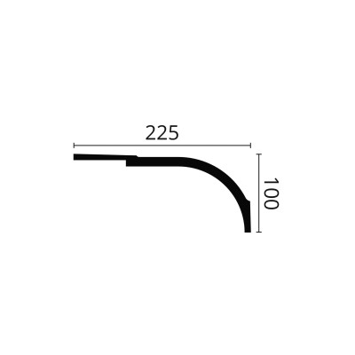 Cornisa decorativa polimer dur WT22 100X225X2000   Cornisa decorativa polimer dur WT22 100X225X2000
