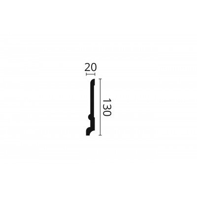 Plinta polimer dur FD21 130X20X2000    Plinta polimer dur FD21 130X20X2000