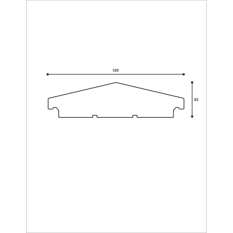 Capac de gard ADRO-DECOR ST108 320X82X2000    