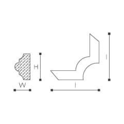 Set coltar decorativ accesoriu Arstyl Z102 pentru profil Z10- 4 BUC.    Set coltar decorativ accesoriu Arstyl Z102 pentru profil Z10- 4 BUC.