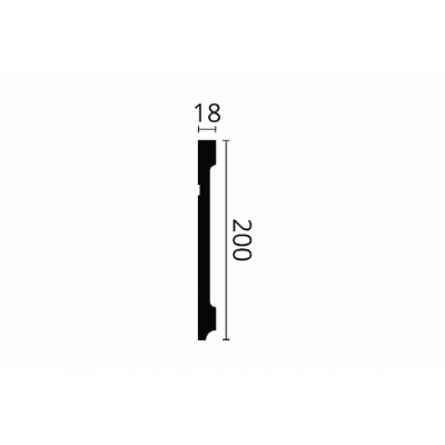 Plinta polimer dur FD20 200X18X2000    Plinta polimer dur FD20 200X18X2000