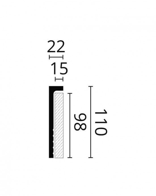 PLINTA POLIMER DUR CF2S 110X22X2000 PLINTA POLIMER DUR CF2S 110X22X2000