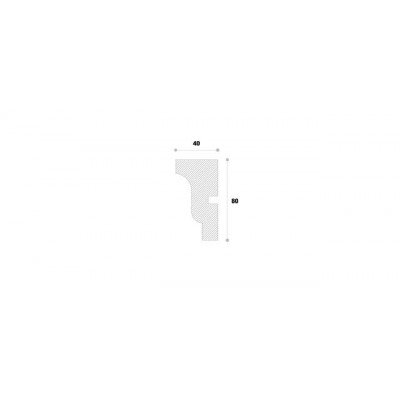 Ancadrament decorativ fereastra NA103 80X40X1250      Ancadrament decorativ fereastra NA103 80X40X1250