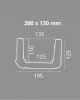 Barna grinda decorativa imitatie lemn Poliuretan Light Oak 125X195X4000