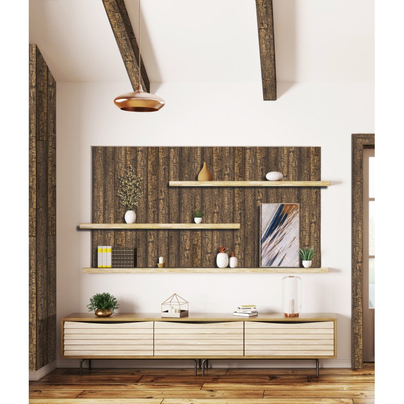Barna grinda decorativa imitatie lemn Poliuretan Dark Oak 60X95X3000
