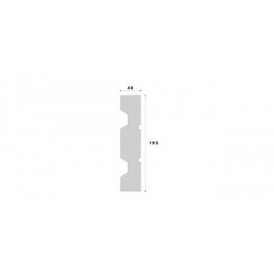 Cornisa decorativa exterior NC102 195X40X2000      Cornisa decorativa exterior NC102 195X40X2000