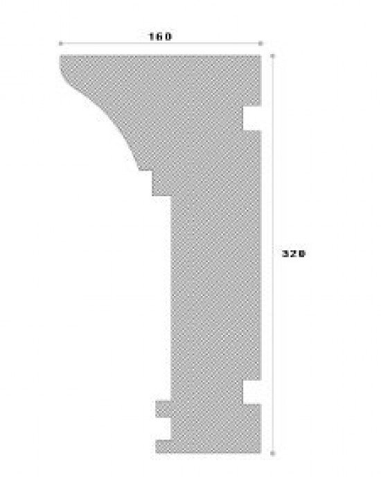 CORNISA DECORATIVA EXTERIOR NC105 320X160X2000 CORNISA DECORATIVA EXTERIOR NC105 320X160X2000