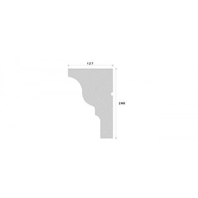 Cornisa decorativa exterior NC158 200X127X2000     