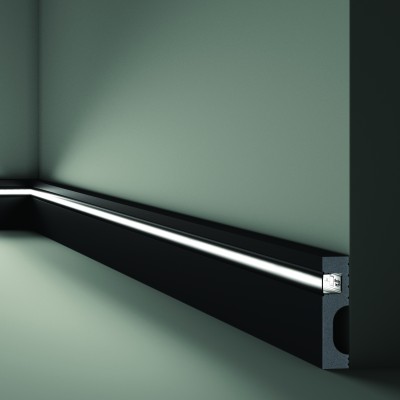 Plinta decorativa IL11 Neagra 80X20X2000   