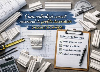 Cum calculezi corect necesarul de profile decorative (metri liniari, colțuri, pierderi) – checklist de comandă